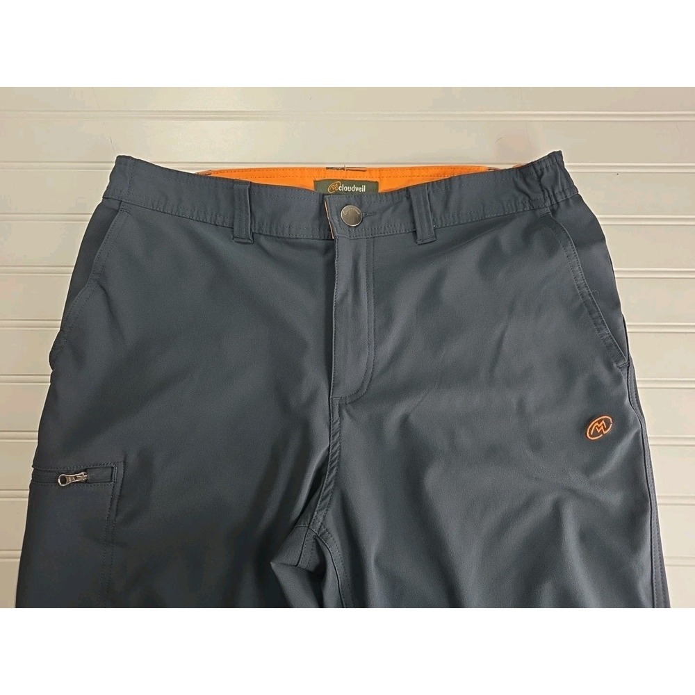 Cloudveil Pants Mens Medium Black Softshell Elastic Waist Hiking Climbing